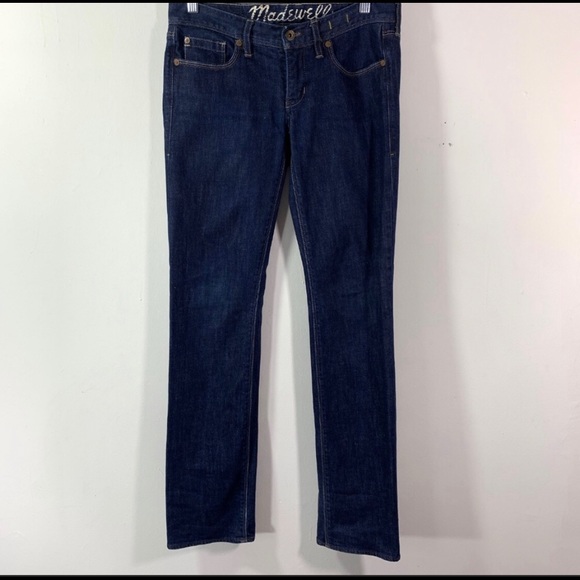 Madewell The Rail Straight Dark Wash Jeans - Picture 2 of 7